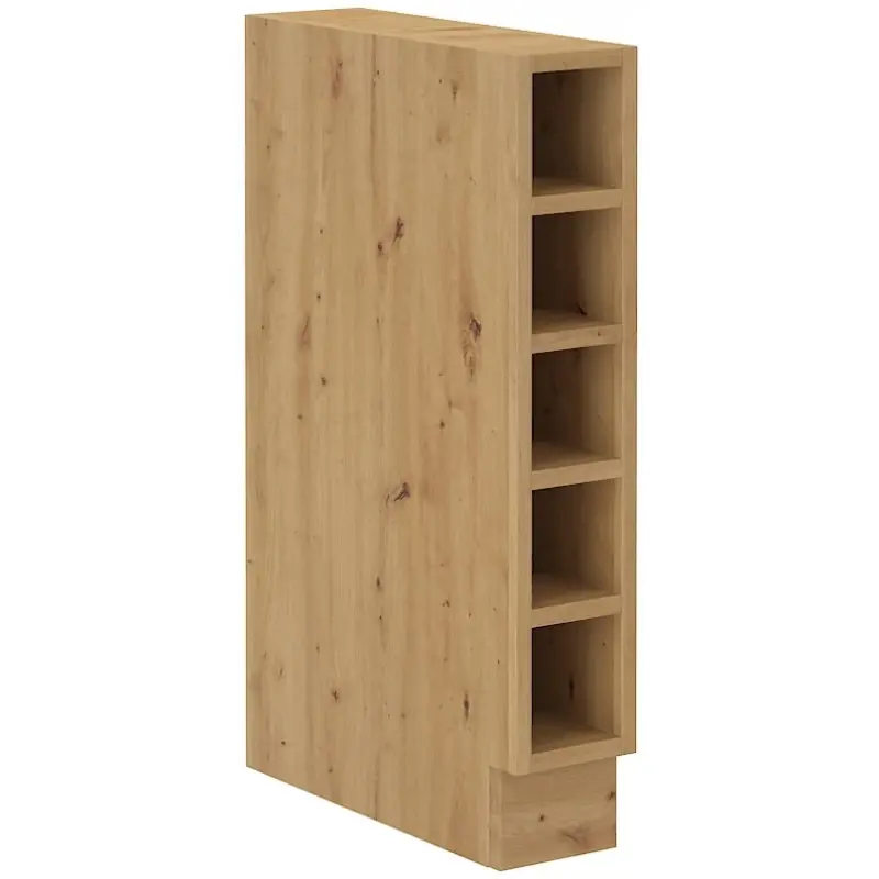 Pouze Dnes Dolní otevřená skříňka LUNARA - šířka 15 cm, dub artisan