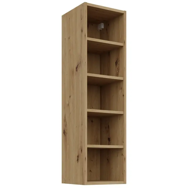 Koupit Online Vysoká horní otevřená skříňka LUNARA - šířka 30 cm, dub artisan