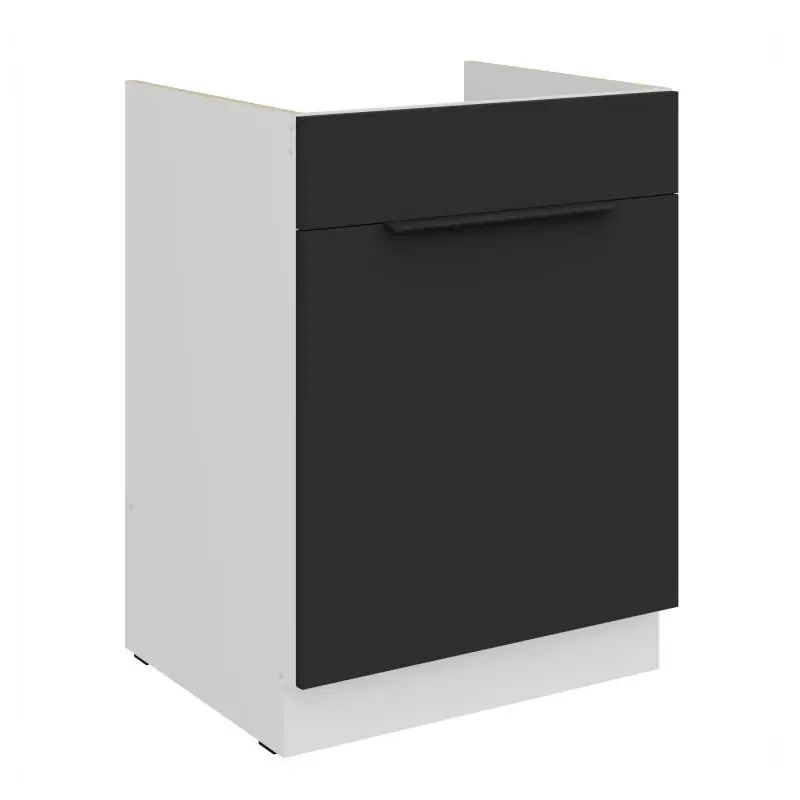 Akce Dolní skříňka na dřez LUNARA - šířka 60 cm, černá / bílá