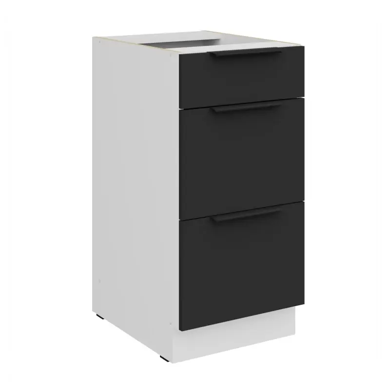 Výhodná Nabídka Kuchyňská skříňka se šuplíky LUNARA - šířka 40 cm, černá / bílá