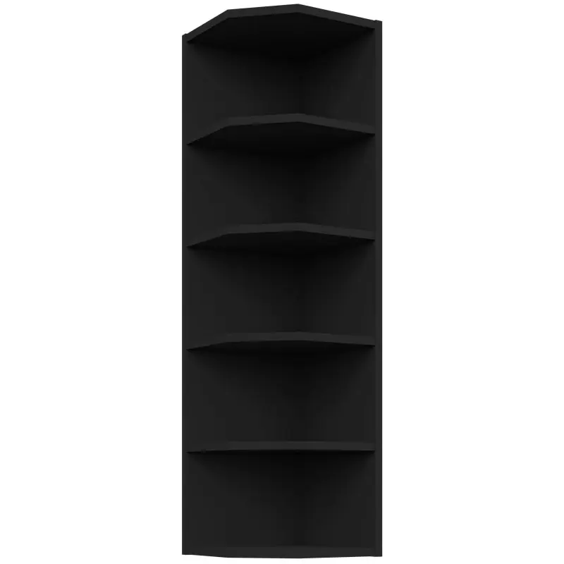 Cenově Výhodný Vysoká horní rohová skříňka LUNARA - šířka 30 cm, černá