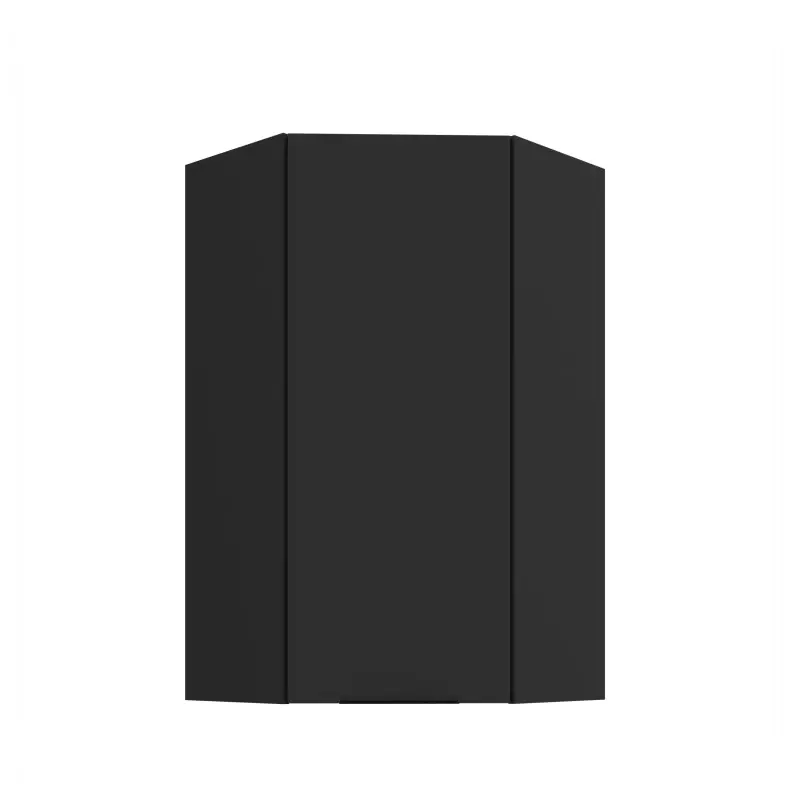 Bezpečná Platba Vysoká horní rohová skříňka LUNARA 1 - 60x60 cm, černá