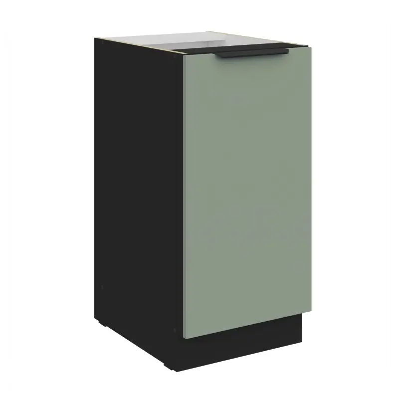 Bezpečná Platba Dolní jednodveřová skříňka LUNARA - šířka 40 cm, zelená / černá