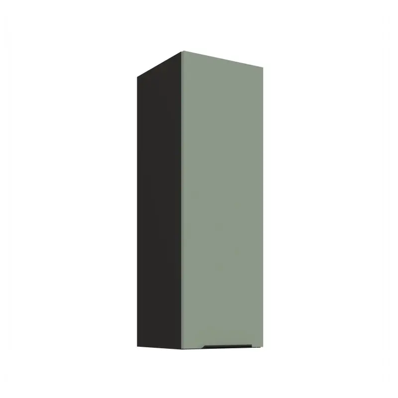 Koupit Online Vysoká horní skříňka LUNARA - šířka 30 cm, zelená / černá
