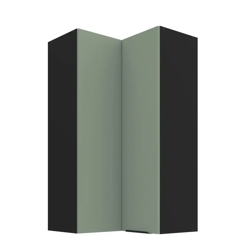 Vysoká horní rohová skříňka LUNARA 2 - 60x60 cm, zelená / černá Objednat Nyní