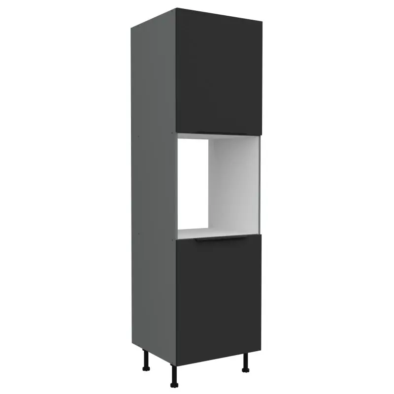 Kuchyňská skříň na vestavnou troubu LUNARA - šířka 60 cm, černá / antracit Pouze Dnes