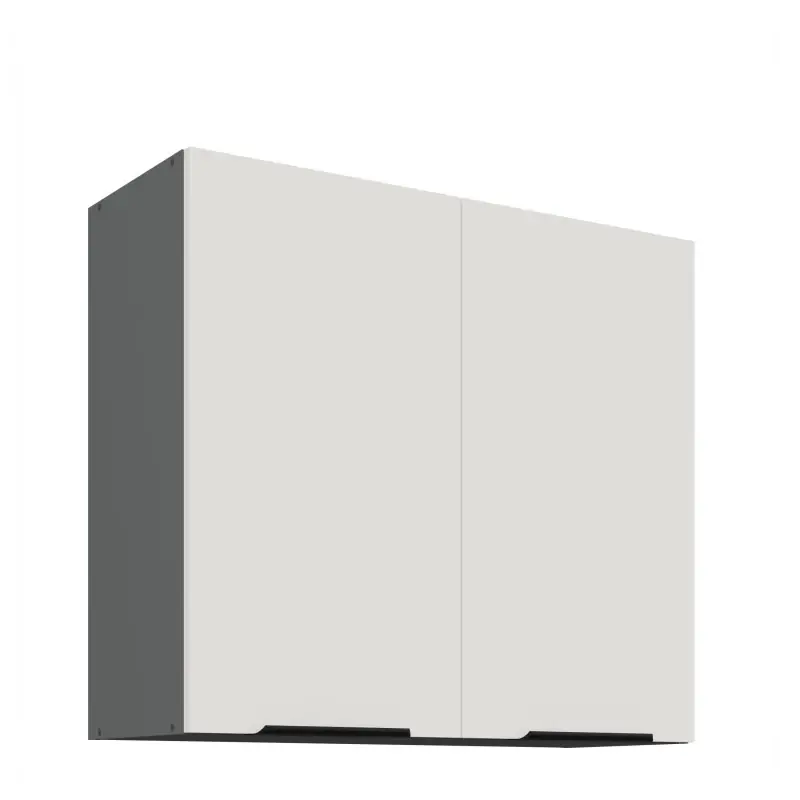 Cenově Výhodný Horní kuchyňská skříňka LUNARA - šířka 80 cm, bílá / antracit