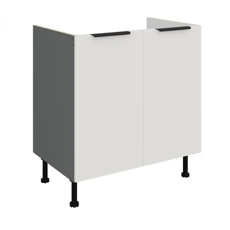 Omezená Nabídka Dřezová skříňka LUNARA - šířka 80 cm, bílá / antracit