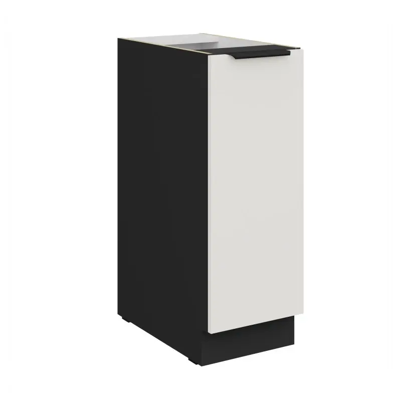 Dokud Zásoby Vydrží Výsuvná skříňka LUNARA - šířka 30 cm, bílá / černá