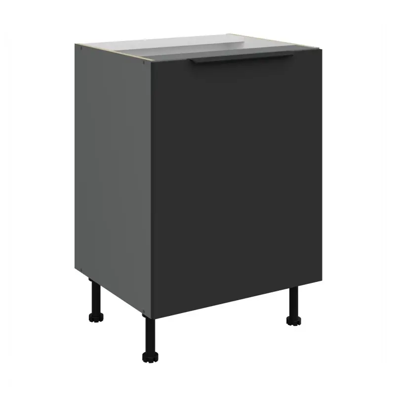 Dolní jednodveřová skříňka LUNARA - šířka 60 cm, černá / antracit Must-Have