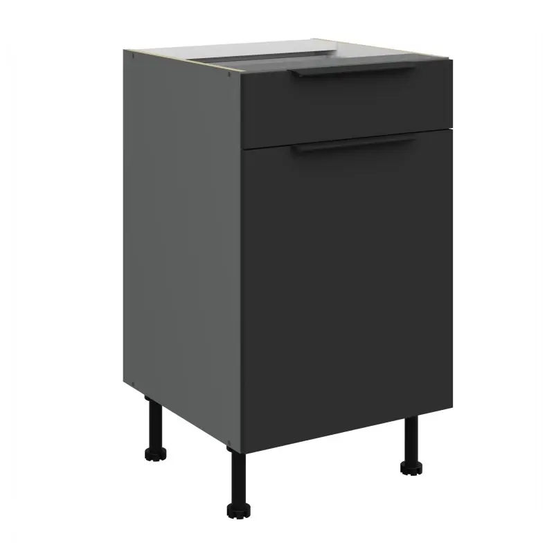Dolní skříňka se šuplíkem LUNARA - šířka 50 cm, černá / antracit Koupit Online