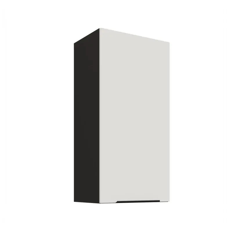 Koupit Online Vysoká horní skříňka LUNARA - šířka 45 cm, bílá / černá