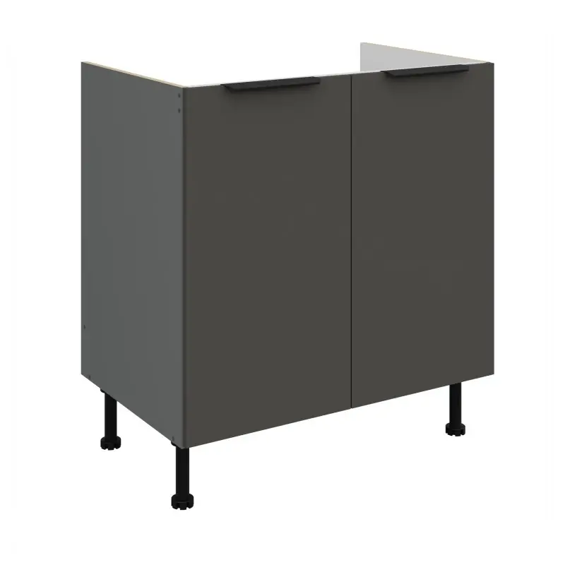 Expresní Doručení Dřezová skříňka LUNARA - šířka 80 cm, grafit / antracit