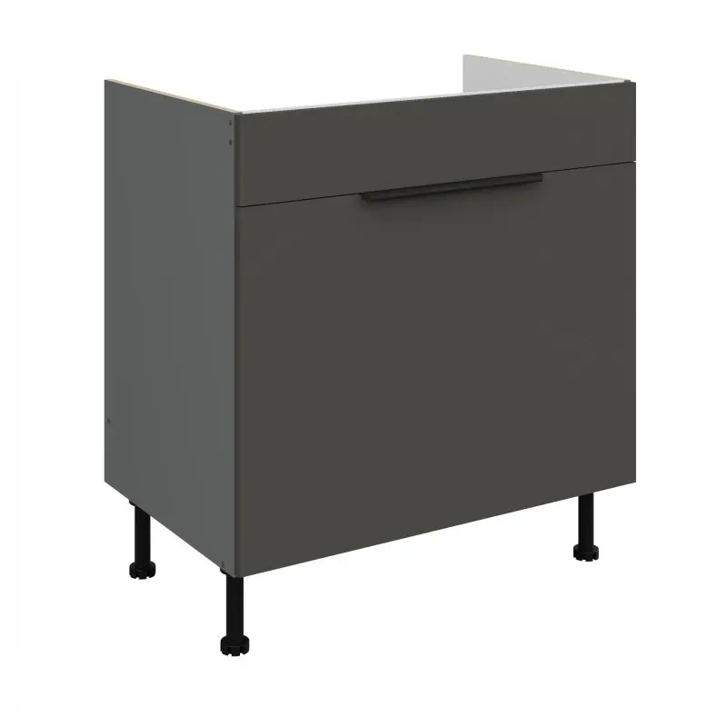 Víkendová Akce Dolní skříňka na dřez LUNARA - šířka 80 cm, grafit / antracit