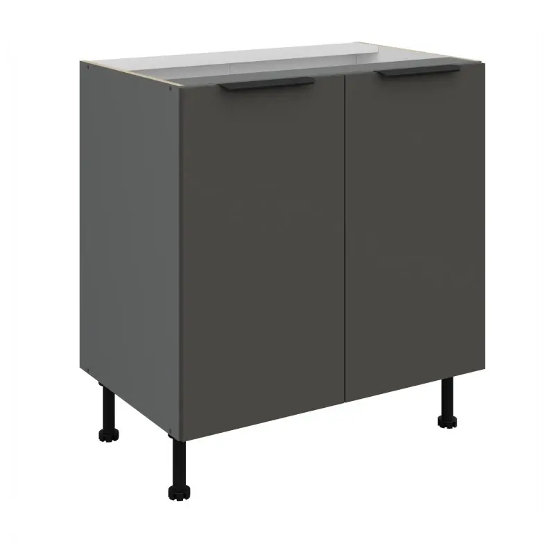 Dolní dvoudveřová skříňka LUNARA - šířka 80 cm, grafit / antracit Výhodná Nabídka
