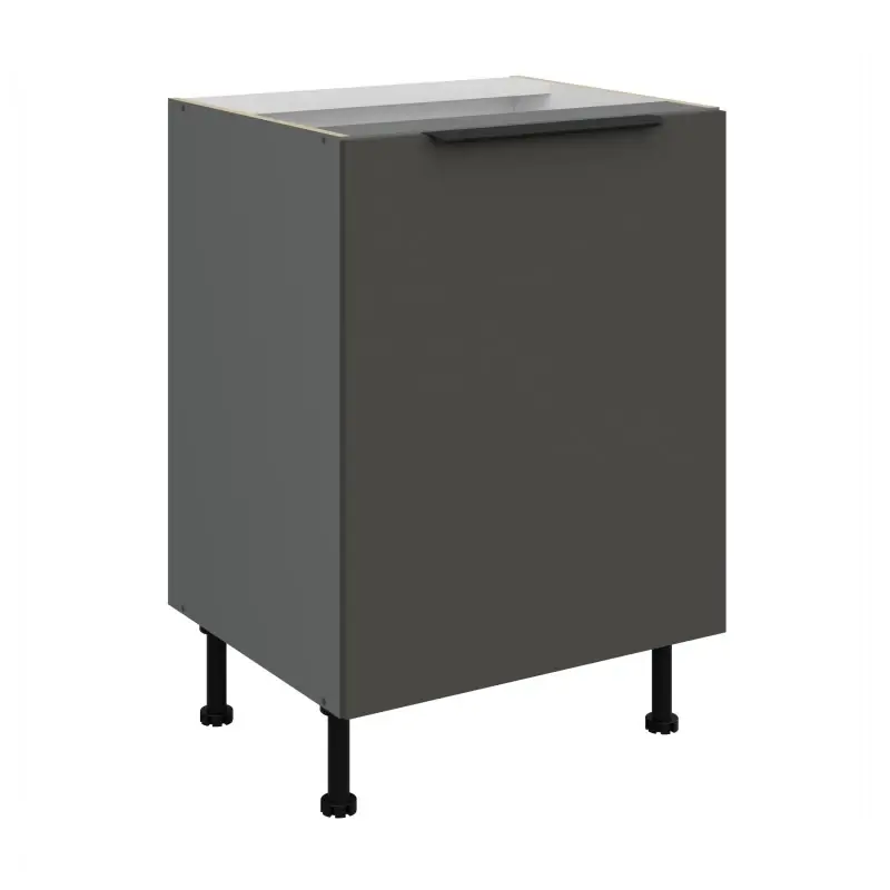 Expresní Doručení Dolní jednodveřová skříňka LUNARA - šířka 60 cm, grafit / antracit