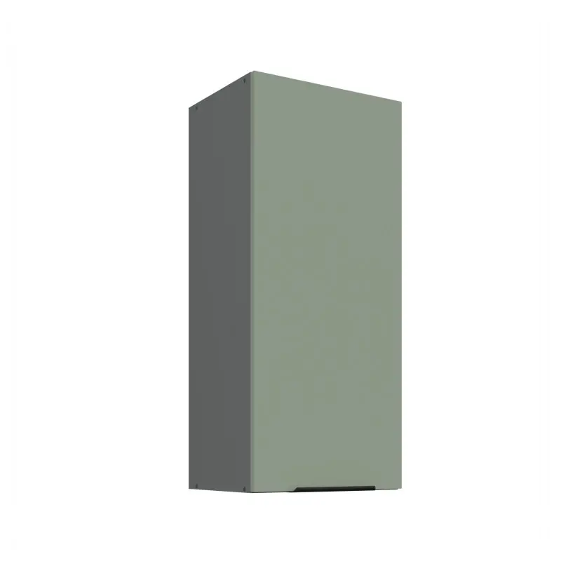Speciální Cena Vysoká horní skříňka LUNARA - šířka 40 cm, zelená / antracit