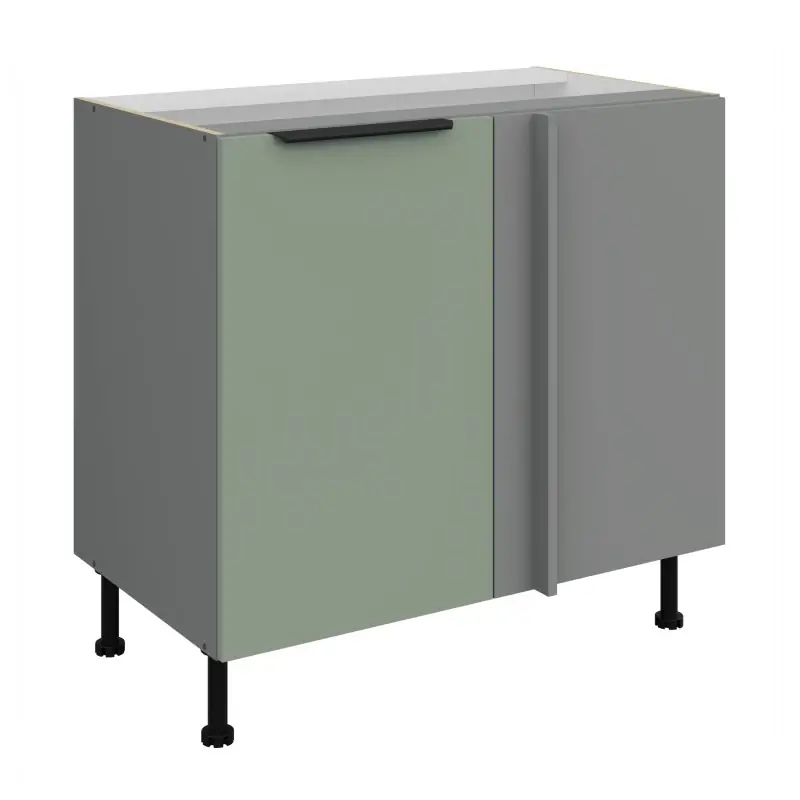 Prodloužená rohová skříňka LUNARA - šířka 90 cm, zelená / antracit Koupit Online