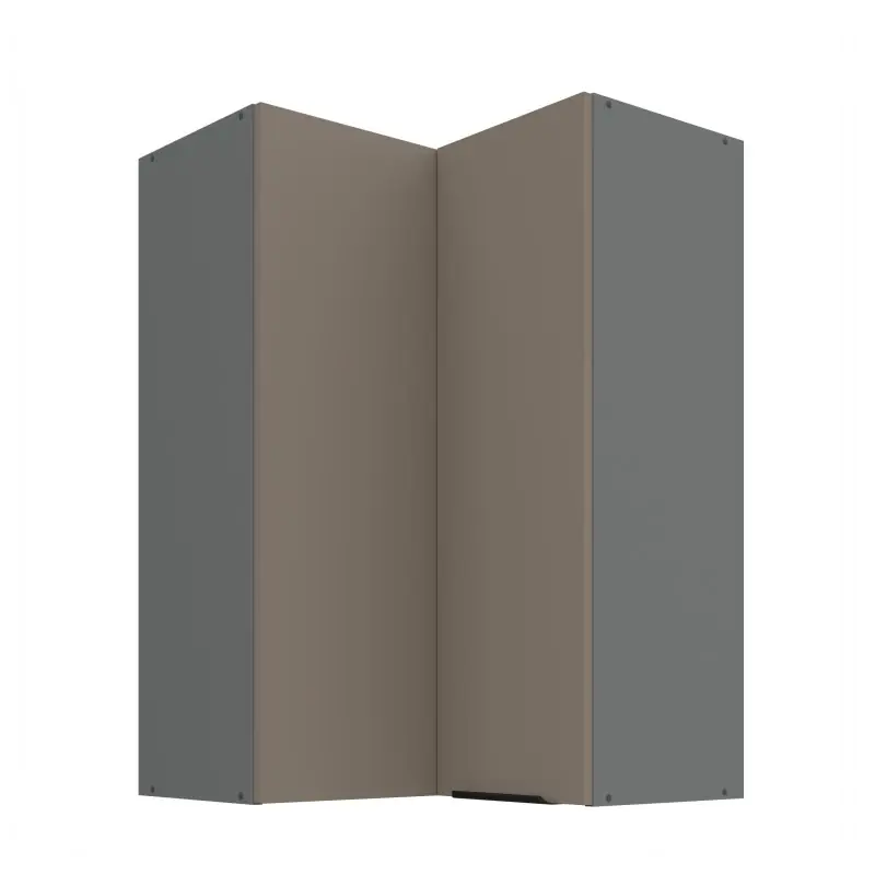 Vysoká rohová skříňka LUNARA 2 - 60x60 cm, tmavě béžová / antracit Výprodej