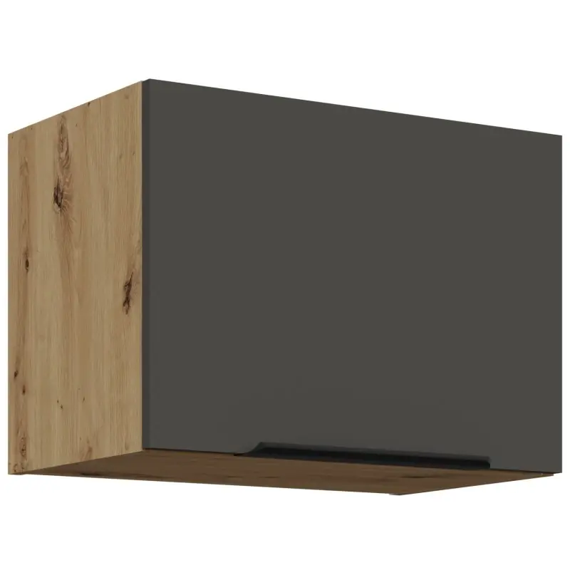 Digestořová skříňka LUNARA - šířka 50 cm, grafit / dub artisan Oblíbený