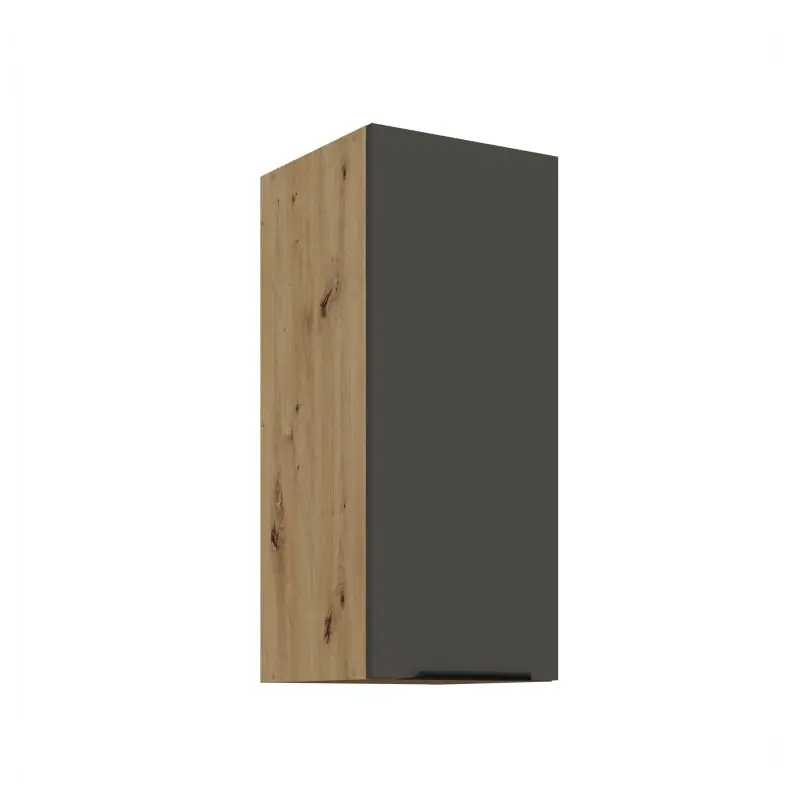 Horní kuchyňská skříňka LUNARA - šířka 30 cm, grafit / dub artisan Originální
