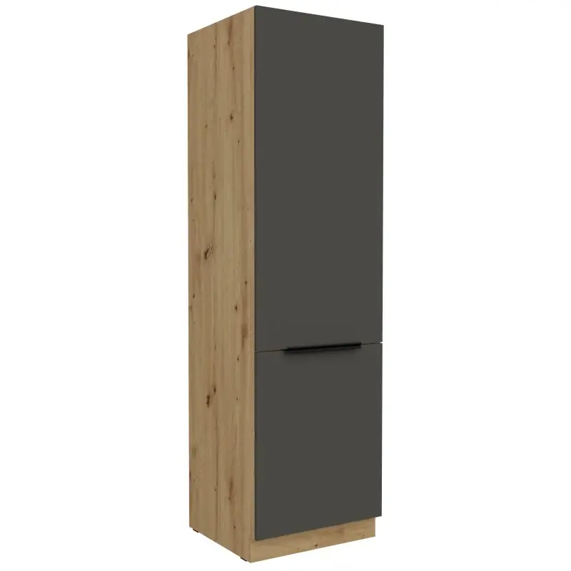 Potravinová skříň LUNARA - šířka 60 cm, grafit / dub artisan Novinka