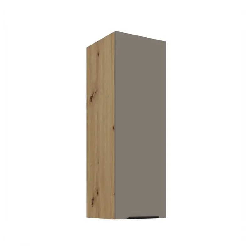Vysoká horní skříňka LUNARA - šířka 30 cm, tmavě béžová / dub artisan Poslední Šance