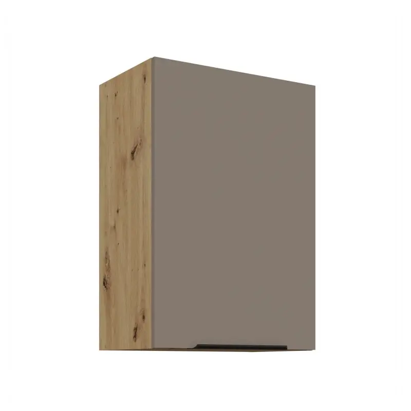 Cenový Hit Horní kuchyňská skříňka LUNARA - šířka 50 cm, tmavě béžová / dub artisan