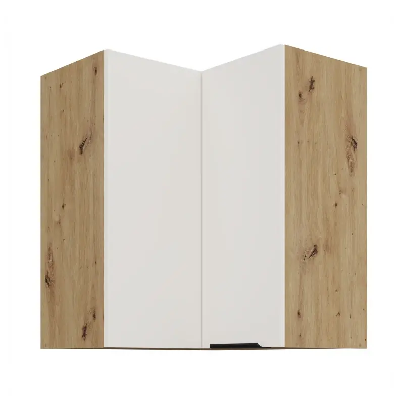Horní rohová skříňka LUNARA 2 - 60x60 cm, bílá / dub artisan Speciální Cena