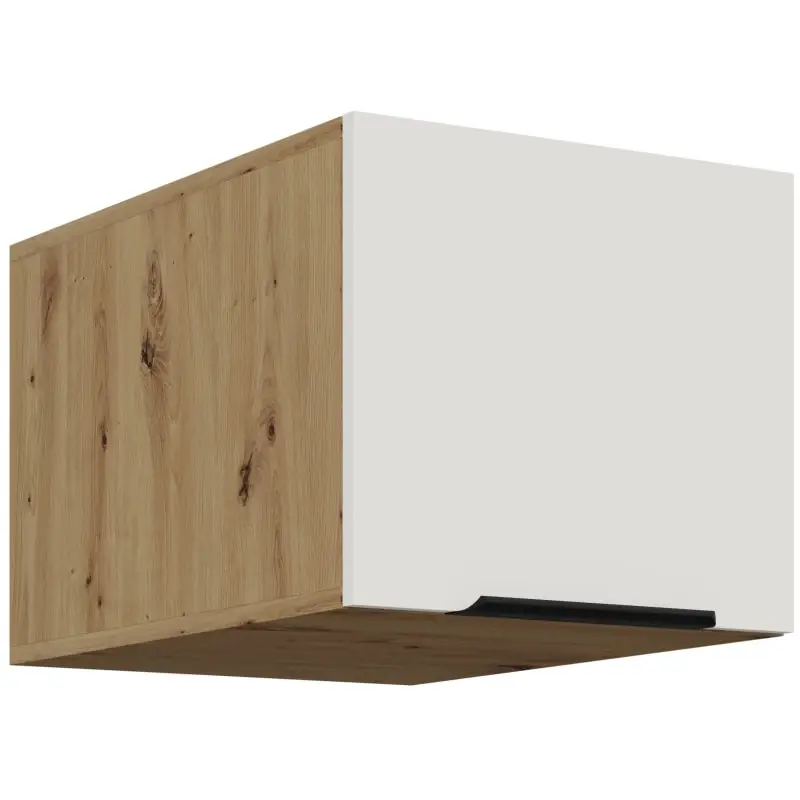 Horní skříňka s výklopnými dvířky LUNARA - šířka 40 cm, bílá / dub artisan Top Prodej