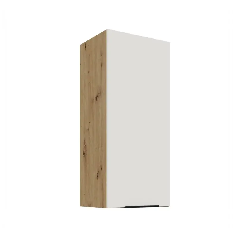 Vysoká horní skříňka LUNARA - šířka 40 cm, bílá / dub artisan Pouze Dnes