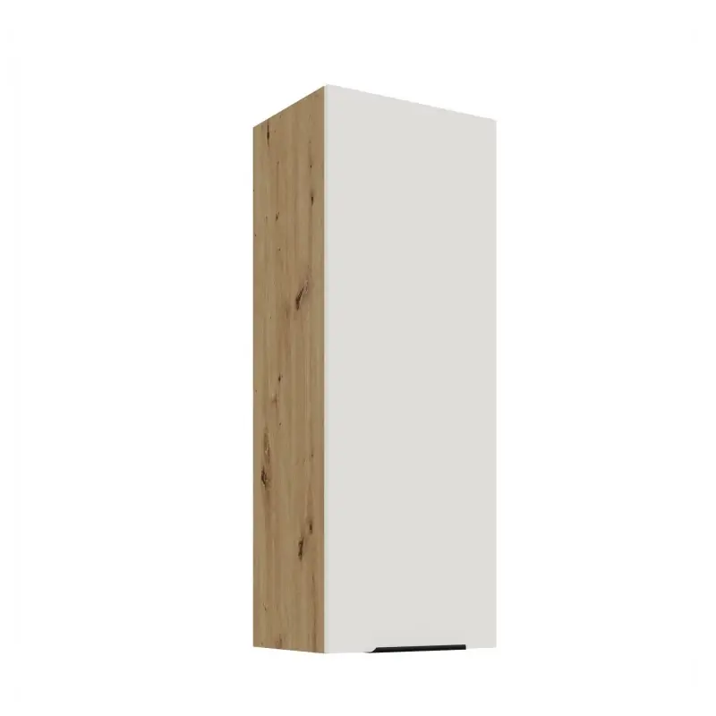 Cenový Hit Vysoká horní kuchyňská skříňka LUNARA - šířka 40 cm, bílá / dub artisan