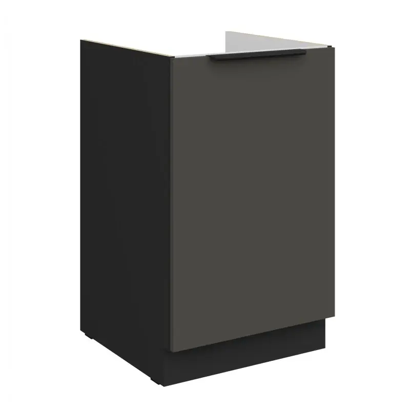 Pouze Dnes Dolní dřezová skříňka LUNARA - šířka 50 cm, grafit / černá