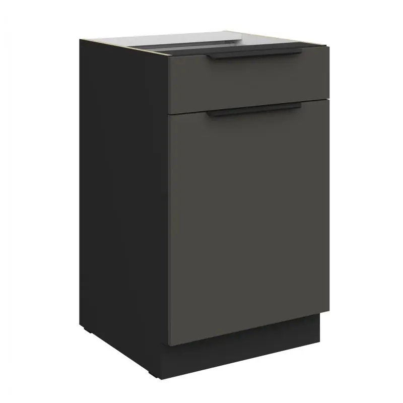 Jen Po Omezenou Doba Dolní skříňka se šuplíkem LUNARA - šířka 50 cm, grafit / černá