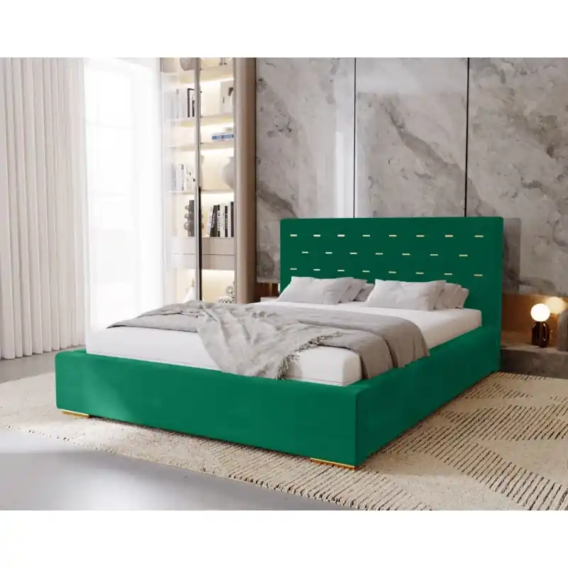 Must-Have Manželská postel 180x200 s úložným prostorem DANVILLE 1 - zelená