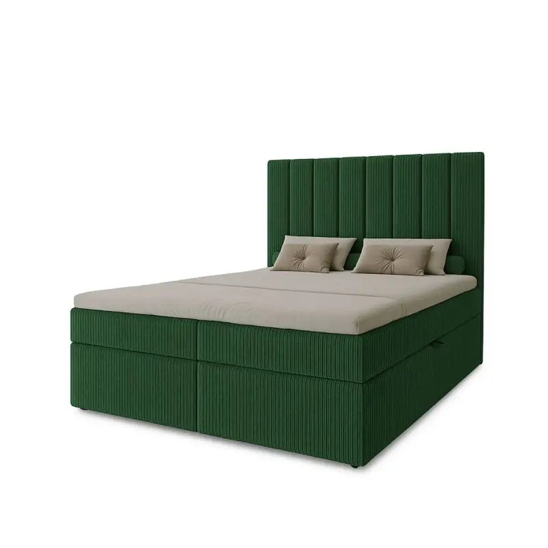 Levný Hotelová manželská postel 180x200 GRETNA - zelená + topper ZDARMA