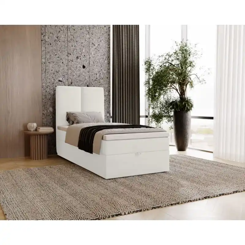 Odeslání Ihned Kontinentální jednolůžková postel 90x200 GLADE - bílá