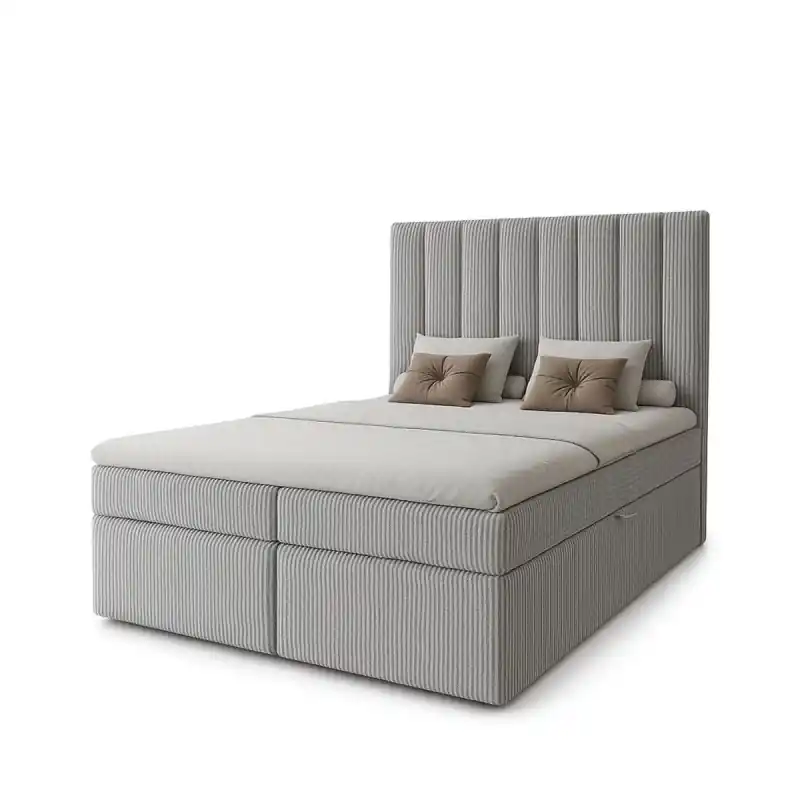 Hotelová manželská postel 160x200 GRETNA - šedá + topper ZDARMA Aktuální