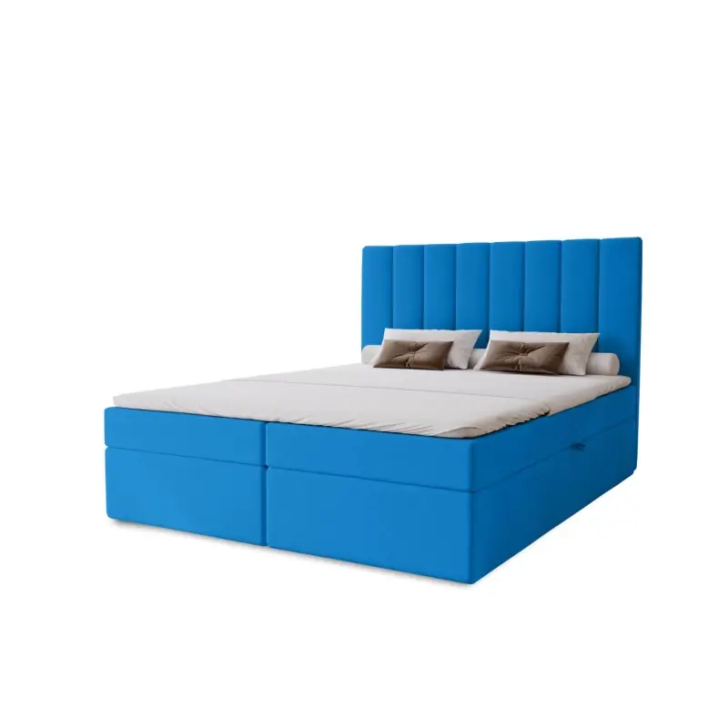 Hotelová manželská postel 140x200 GRETNA - modrá + topper ZDARMA Vrácení Zdarma