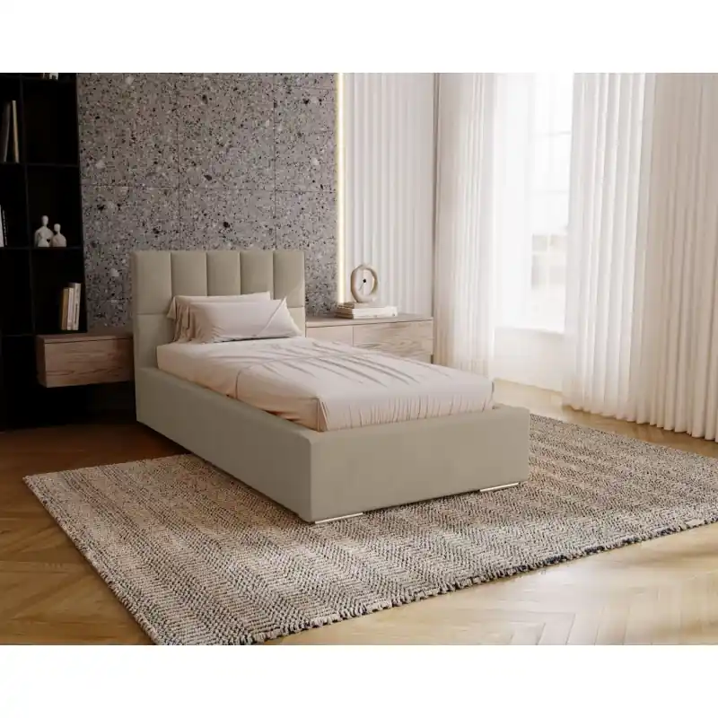 Jednolůžková čalouněná postel 80x200 EMPORIA - latte Hit Sezóny