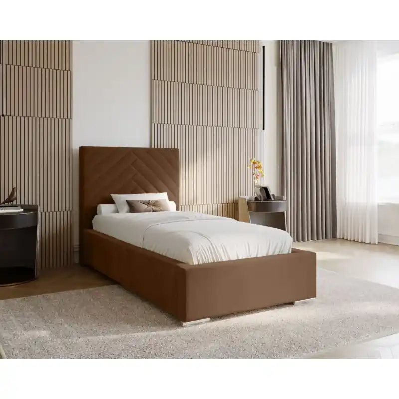 Expresní Doručení Jednolůžková postel 100x200 GALOX - hnědá