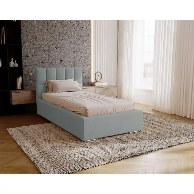 Jednolůžková čalouněná postel 100x200 EMPORIA - platinová Kup Teď