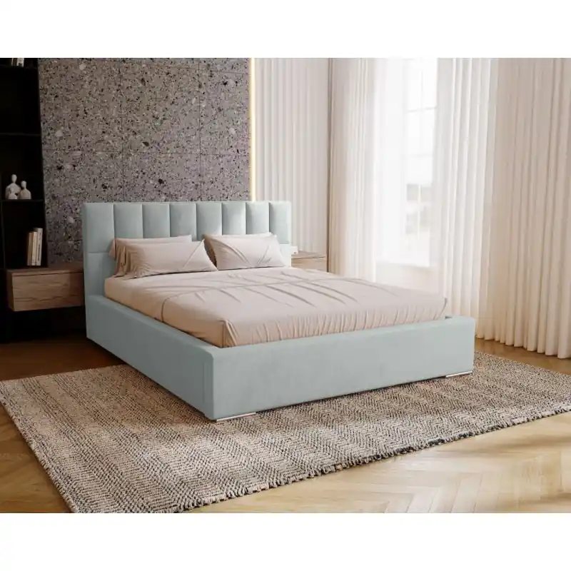 Manželská čalouněná postel 160x200 EMPORIA - popelavá Nejlepší Cena