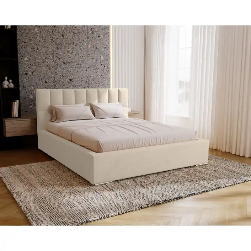 Manželská čalouněná postel 180x200 EMPORIA - vanilková Přímo Od Výrobce