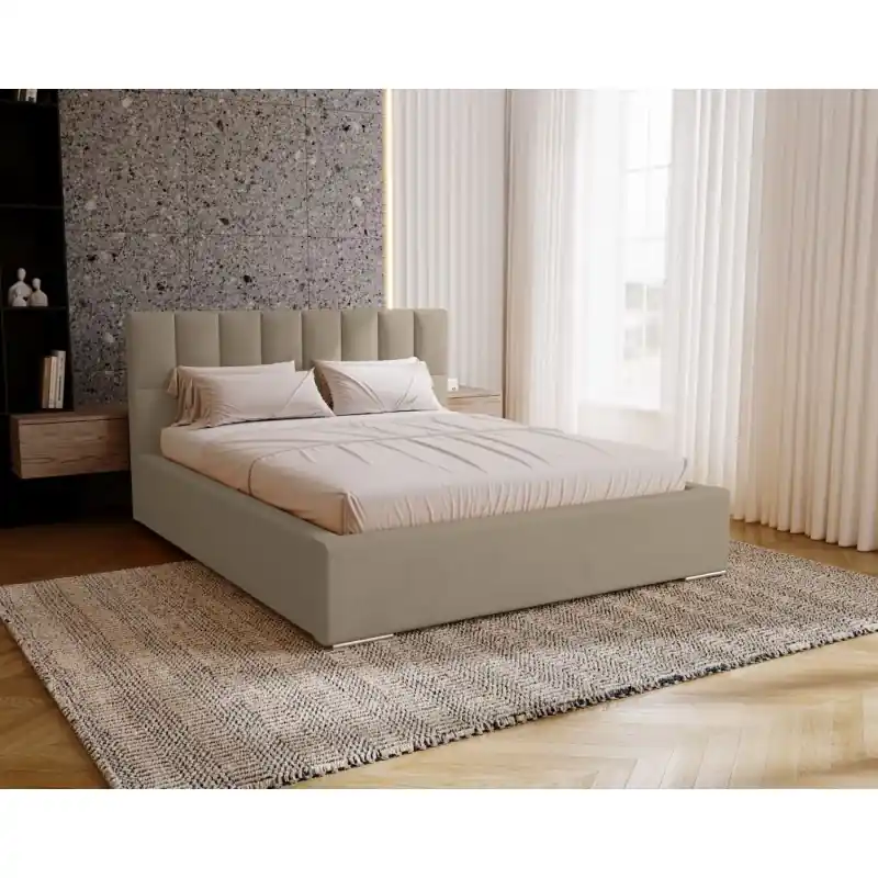Doprava Zdarma Manželská čalouněná postel 180x200 EMPORIA - latte