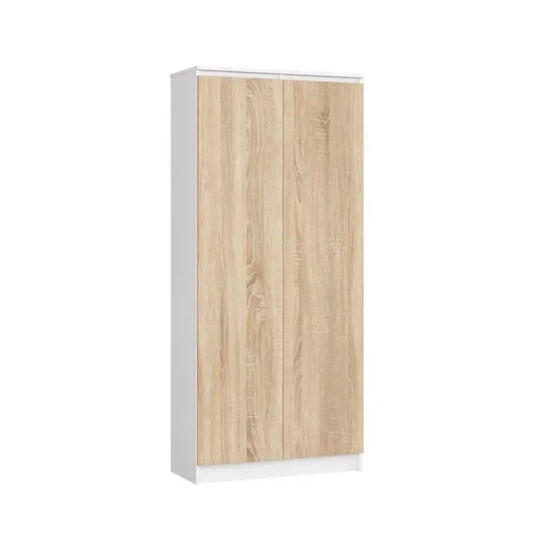 Policová skříň 80 cm VALESTRA - bílá / dub sonoma Poslední Šance