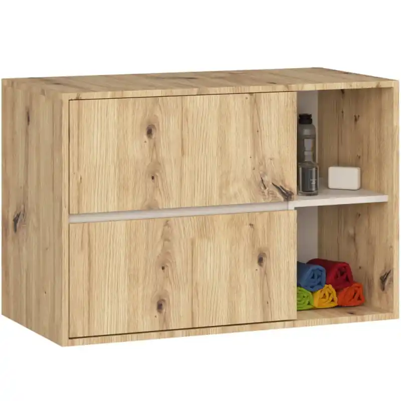 Cenově Výhodný Koupelnová skříňka pod umyvadlo MARLION - dub artisan / kašmír