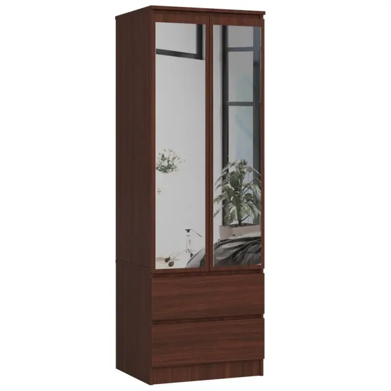 Šatní skříň se šuplíky a zrcadly 60 cm WREN - wenge Oblíbený