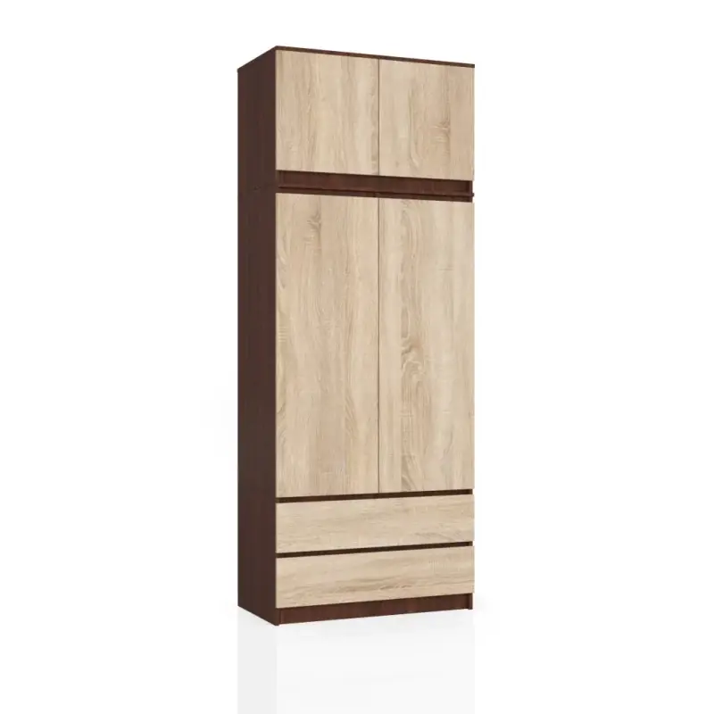 Šatní skříň s nástavcem 90 cm LOTA - wenge / dub sonoma Nakupujte Hned