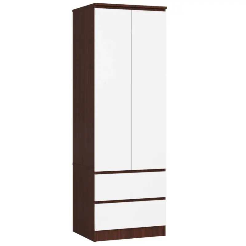 Vrácení Zdarma Šatní skříň se šuplíky 60 cm WREN - wenge / bílá